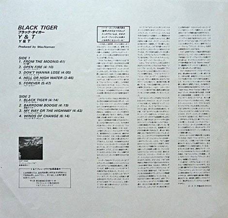 Y & T - Black Tiger (Vinyl, LP, Album)