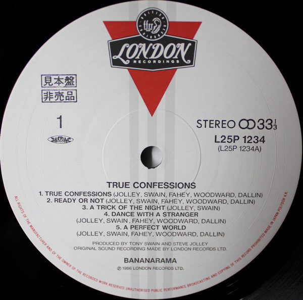 Bananarama - True Confessions (Vinyl, LP, Album, Promo) Very Good (VG) / Very Good (VG)