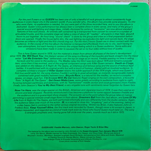 Queen - Live Killers (Vinyl, Vinyl, All Media, LP, LP, Album, Promo) Very Good Plus (VG+) / Very Good Plus (VG+)