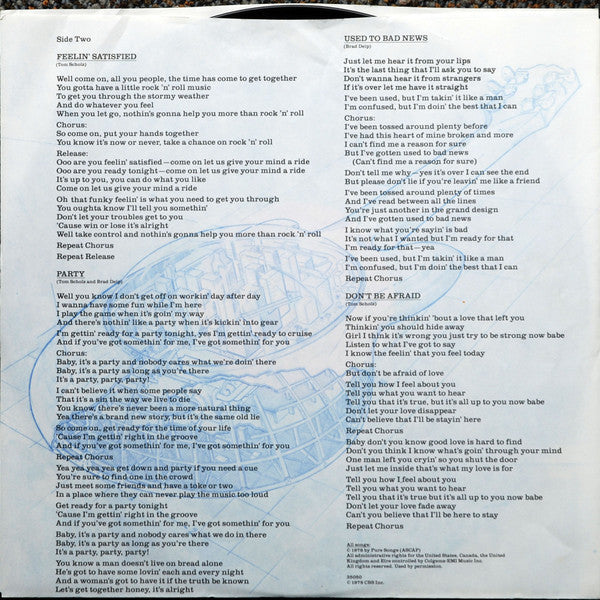 Boston - Don't Look Back (Vinyl, LP, Album, Stereo) Good Plus (G+) / Good Plus (G+)