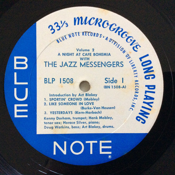 Art Blakey & The Jazz Messengers - At The Cafe Bohemia Volume 2 (Vinyl, LP, Album, Mono, Reissue) Good Plus (G+) / Good Plus (G+)