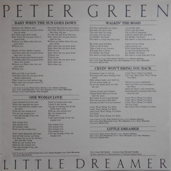 Peter Green (2) - Little Dreamer (Vinyl, LP, Album) Very Good Plus (VG+) / Very Good (VG)