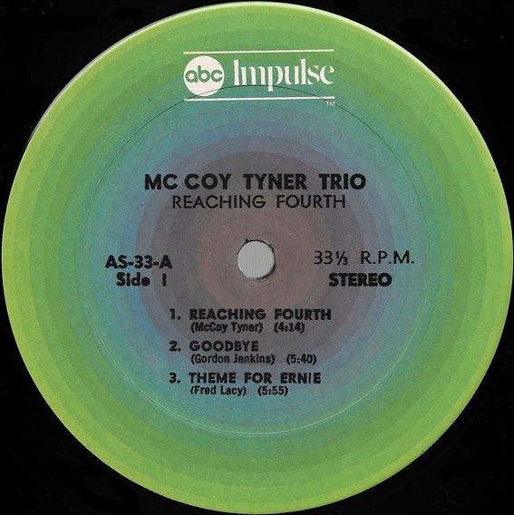 McCoy Tyner Trio - Reaching Fourth (Vinyl, LP, Album, Reissue, Stereo) Good Plus (G+) / Very Good (VG)