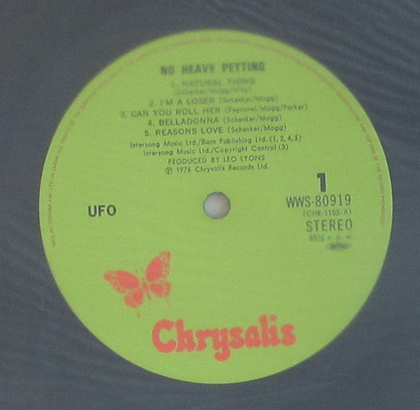 UFO (5) - No Heavy Petting (Vinyl, LP, Album, Reissue, Repress) Very Good Plus (VG+) / Good Plus (G+)