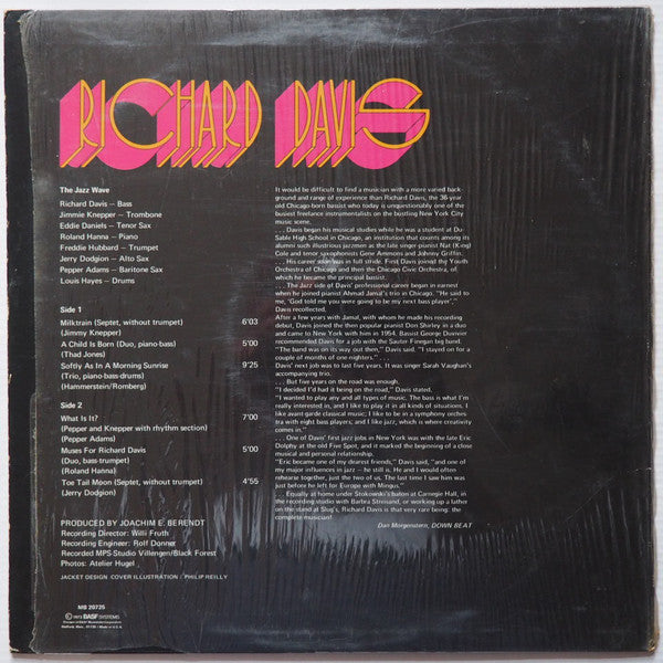Richard Davis (2) - Muses For Richard Davis (Vinyl, LP, Album, Reissue, Stereo) Very Good Plus (VG+) / Good (G)