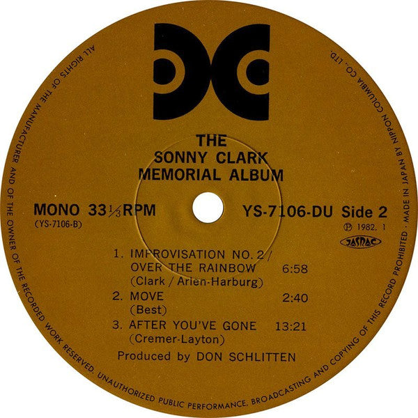 Sonny Clark - The Sonny Clark Memorial Album (Vinyl, LP, Album, Rei...