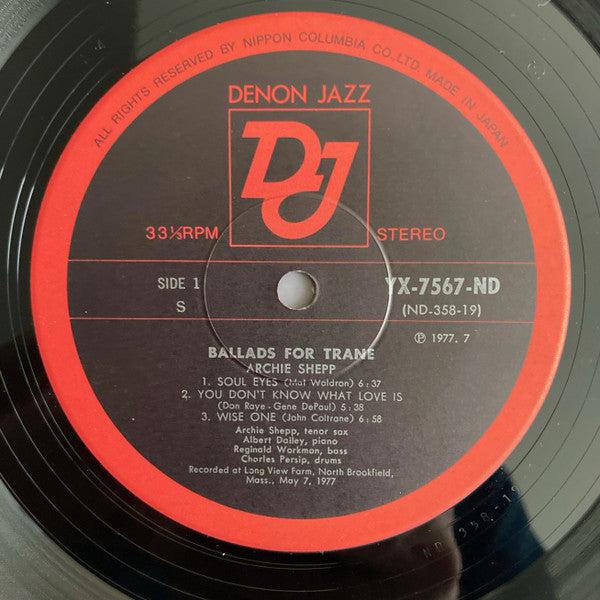 Archie Shepp - Ballads For Trane (Vinyl, LP, Album)