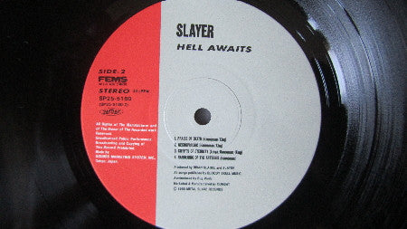 Slayer - Hell Awaits = 地獄への誘い (Vinyl, LP, Album) Near Mint (NM or M-) / Near Mint (NM or M-)