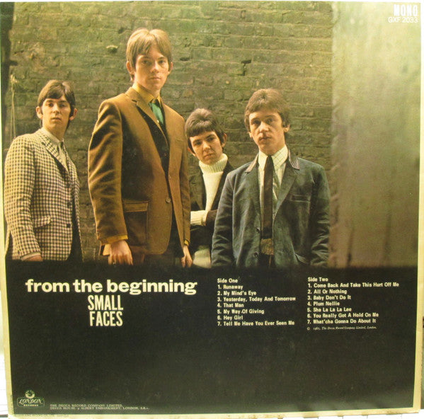Small Faces - From The Beginning (Vinyl, LP, Compilation, Mono) Very Good (VG) / Very Good (VG)