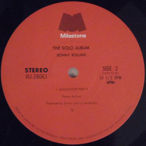 Sonny Rollins - The Solo Album (Vinyl, LP, Album) Very Good Plus (VG+) / Very Good Plus (VG+)