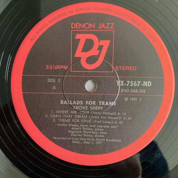 Archie Shepp - Ballads For Trane (Vinyl, LP, Album)