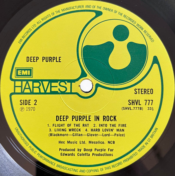 Deep Purple - Deep Purple In Rock (Vinyl, LP, Album, Reissue) Very Good Plus (VG+) / Very Good Plus (VG+)