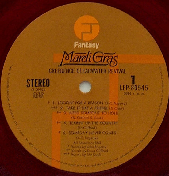 Creedence Clearwater Revival - Mardi Gras (Vinyl, LP, Album, Stereo) Good Plus (G+) / Very Good (VG)