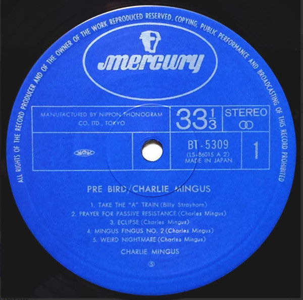 Charles Mingus - Pre-Bird (Vinyl, LP, Album, Limited Edition, Reissue, Stereo) Very Good (VG) / Very Good (VG)