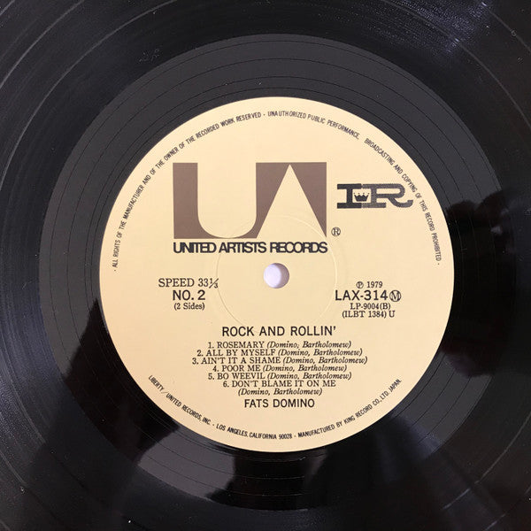 Fats Domino - Rock And Rollin' With Fats Domino (Vinyl, LP, Reissue, Mono) Very Good Plus (VG+) / Very Good (VG)