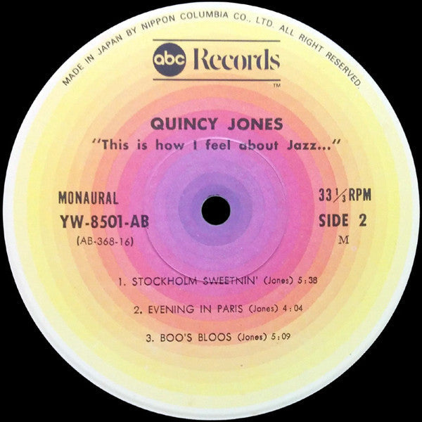 Quincy Jones - This Is How I Feel About Jazz (Vinyl, LP, Album, Mono)