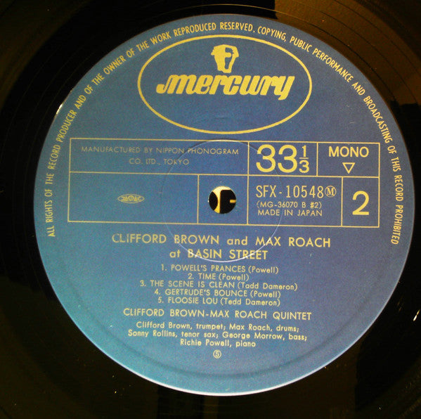 Clifford Brown And Max Roach - At Basin Street (Vinyl, LP, Album, R...