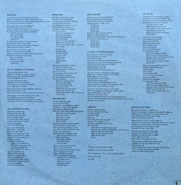 Graham Nash - Wild Tales (Vinyl, LP, Album, Stereo) Good Plus (G+) / Good Plus (G+)