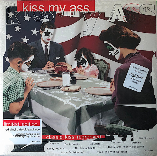 Various - Kiss My Ass: Classic Kiss Regrooved (Vinyl, LP, Compilation, Limited Edition) Near Mint (NM or M-) / Very Good Plus (VG+)