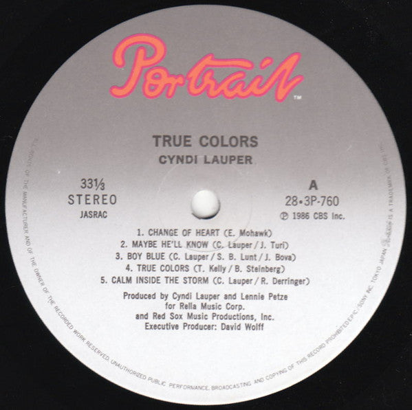 Cyndi Lauper - True Colors (Vinyl, LP, Album, Stereo)