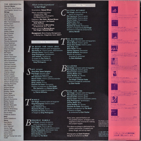 Earl Klugh - Crazy For You (Vinyl, LP, Album) Very Good (VG) / Very Good Plus (VG+)