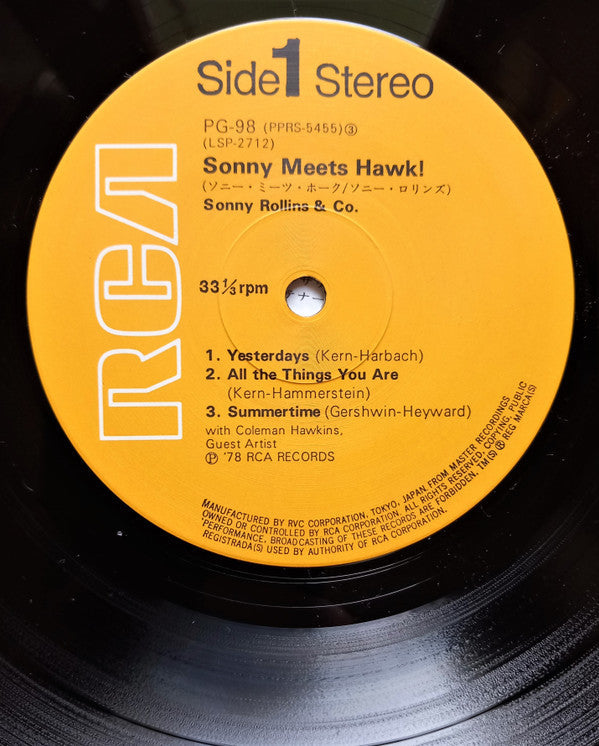 Sonny Rollins - Sonny Meets Hawk! (Vinyl, LP, Album, Limited Editio...