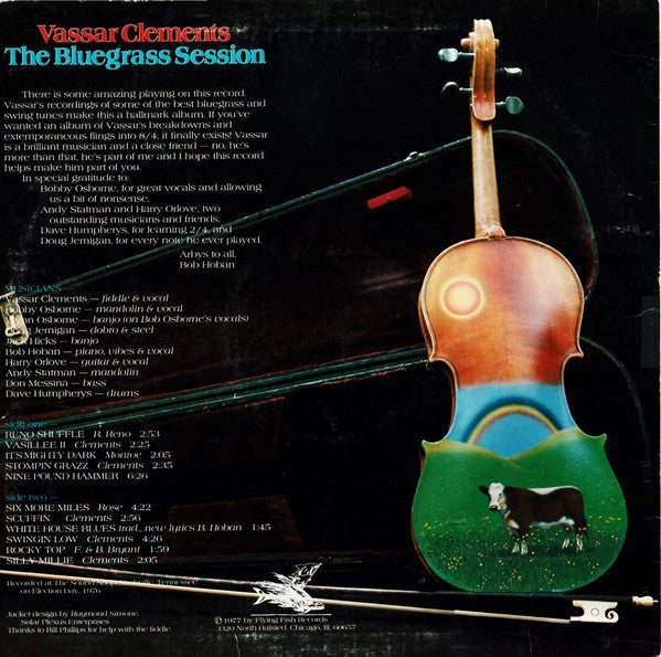 Vassar Clements - The Bluegrass Session (Vinyl, LP, Album) Very Good Plus (VG+) / Very Good Plus (VG+)
