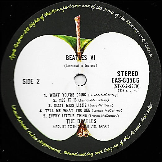 The Beatles - Beatles VI = ビートルズ VI (Vinyl, LP, Album, Reissue, Ste...