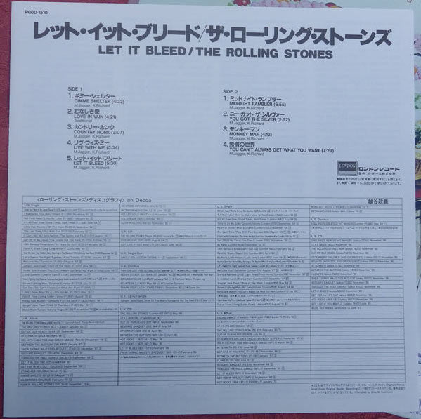 The Rolling Stones - Let It Bleed (Vinyl, LP, Album, Reissue, Stereo) Very Good Plus (VG+) / Very Good Plus (VG+)