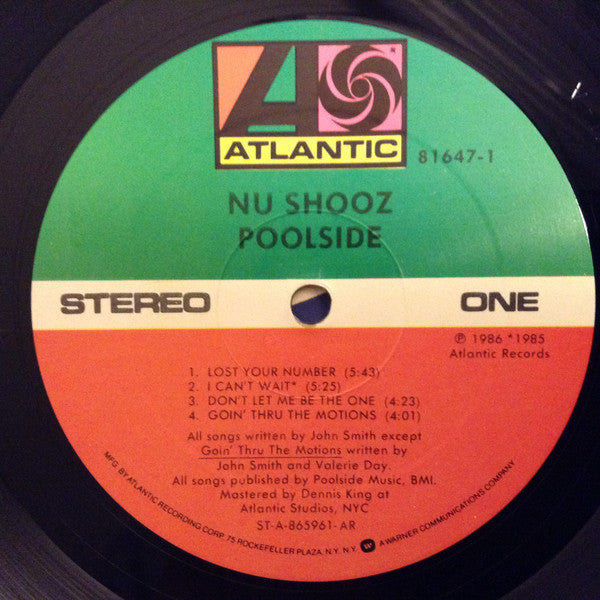 Nu Shooz - Poolside (Vinyl, LP, Album) Good Plus (G+) / Fair (F)