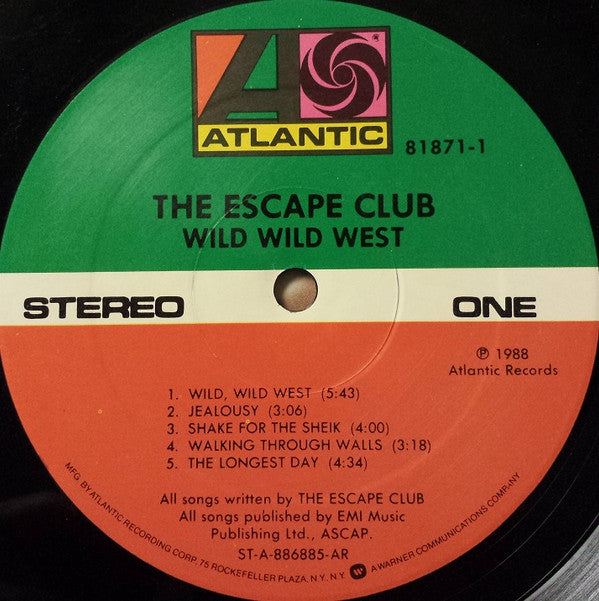 The Escape Club - Wild Wild West (Vinyl, LP, Album) Very Good (VG) / Very Good (VG)