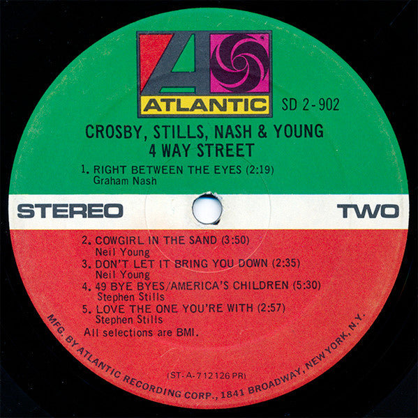 Crosby, Stills, Nash & Young - 4 Way Street (2xVinyl, LP, Album, Stereo) Good Plus (G+) / Good Plus (G+)