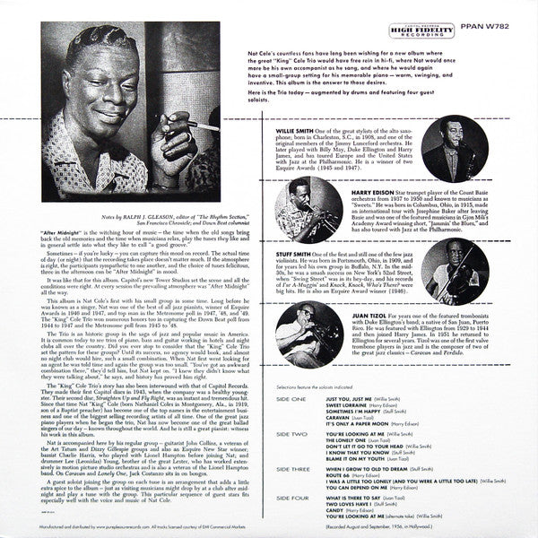 The Nat King Cole Trio - After Midnight - Complete Session (2xVinyl, LP, Reissue, Remastered, Mono) Near Mint (NM or M-) / Near Mint (NM or M-)