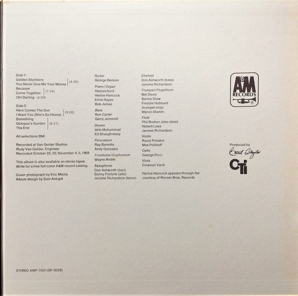 George Benson - The Other Side Of Abbey Road (Vinyl, LP, Album, Reissue, Stereo) Very Good (VG) / Very Good (VG)