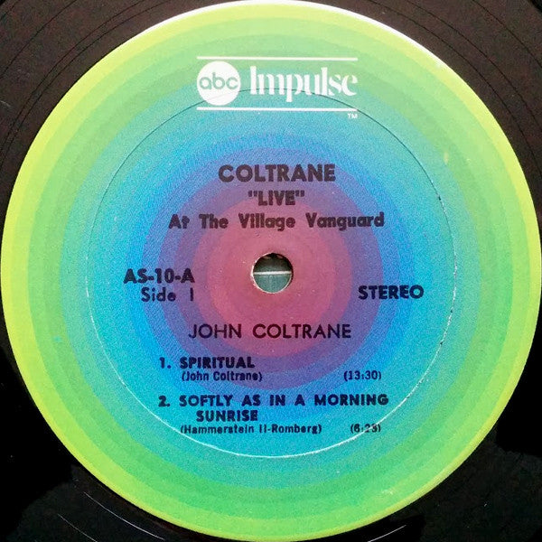 John Coltrane - "Live" At The Village Vanguard (Vinyl, LP, Album, Reissue, Stereo) Near Mint (NM or M-) / Very Good Plus (VG+)