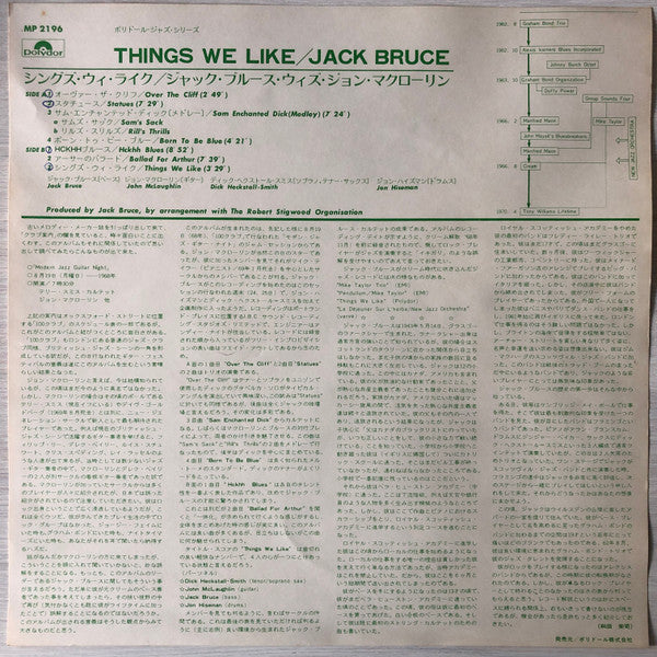 Jack Bruce - Things We Like (Vinyl, LP, Album) Very Good Plus (VG+) / Very Good Plus (VG+)