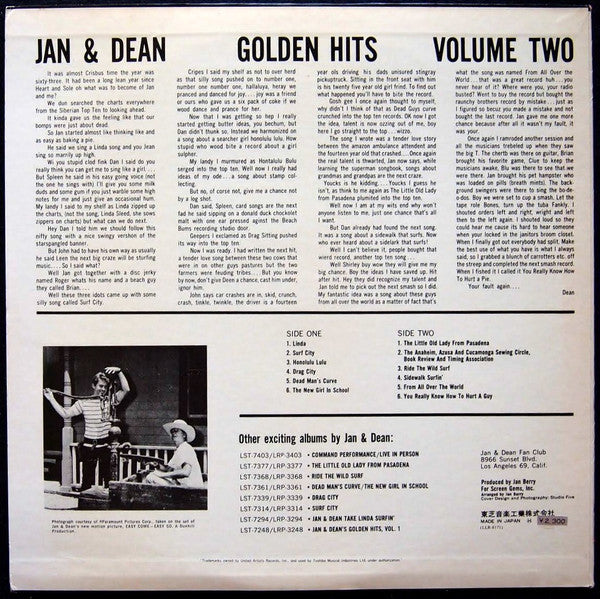 Jan & Dean - Jan & Dean Golden Hits Volume 2 (Vinyl, LP, Compilatio...
