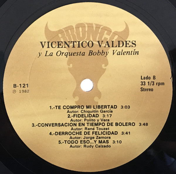 Vicentico Valdés - Vicentico Valdés y la Orquesta Bobby Valentin (Vinyl, LP, Album) Very Good (VG) / Very Good (VG)