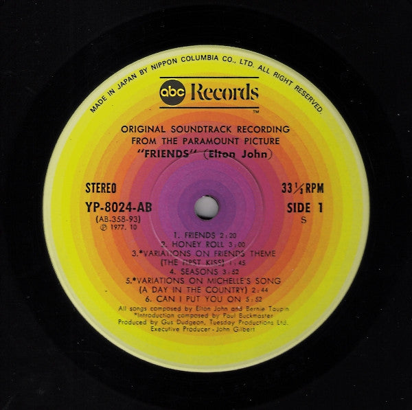 Elton John - Friends (Vinyl, LP, Album, Reissue) Very Good Plus (VG+) / Very Good (VG)