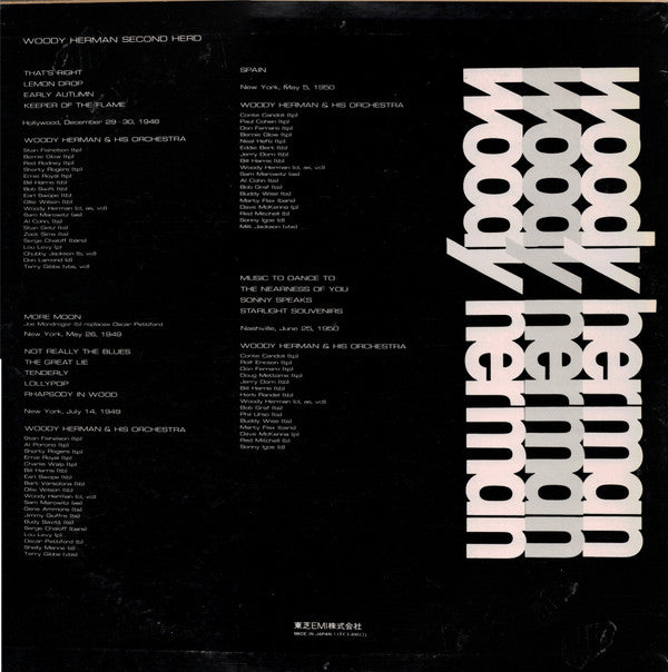 Woody Herman - Second Herd (Vinyl, LP, Album, Compilation, Mono)