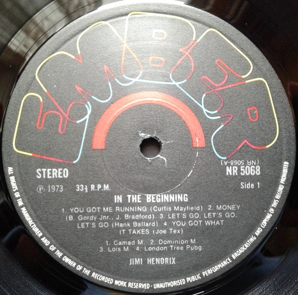 Jimi Hendrix - In The Beginning (Vinyl, LP, Stereo) Very Good (VG) / Very Good (VG)