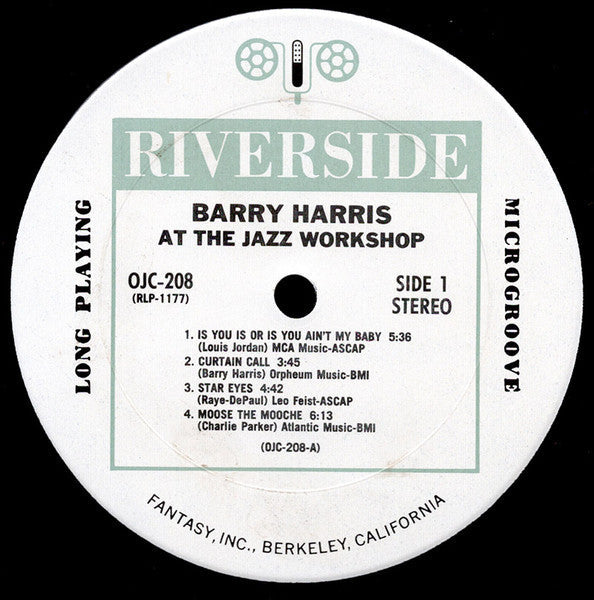Barry Harris (2) - At The Jazz Workshop (Vinyl, LP, Album, Reissue)