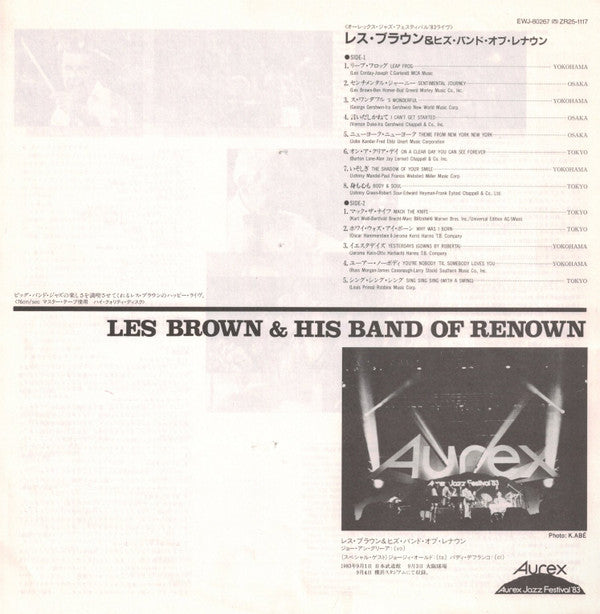 Les Brown And His Band Of Renown - Aurex Jazz Festival '83 (Vinyl, LP, Album) Near Mint (NM or M-) / Very Good Plus (VG+)