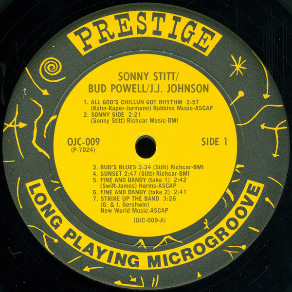 Sonny Stitt - Sonny Stitt / Bud Powell / J.J. Johnson (Vinyl, LP, Album, Compilation, Reissue, Mono) Good Plus (G+) / Very Good (VG)