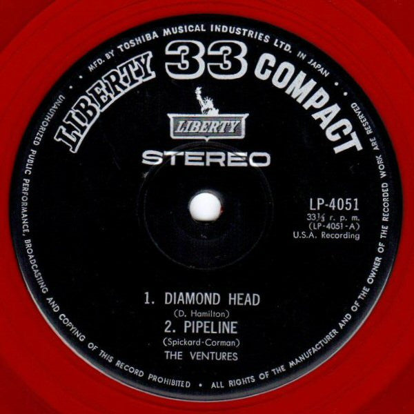 The Ventures - ダイアモンド・ヘッド = Diamond Head (Vinyl, 7", 33 ⅓ RPM, Stereo) Good Plus (G+) / Very Good (VG)