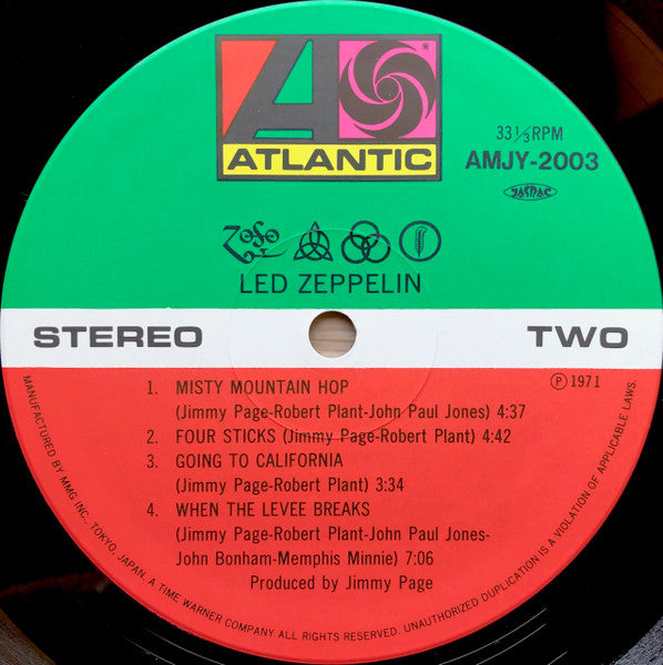 Led Zeppelin - Led Zeppelin IV = レッド・ツェッペリン IV (Vinyl, LP, Album, Reissue) Very Good Plus (VG+) / Near Mint (NM or M-)