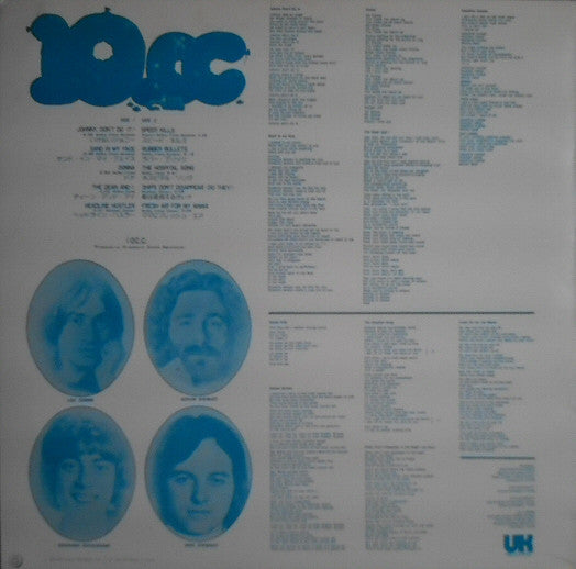 10cc - 10cc (Vinyl, LP, Album, Reissue, Stereo) Near Mint (NM or M-) / Very Good Plus (VG+)