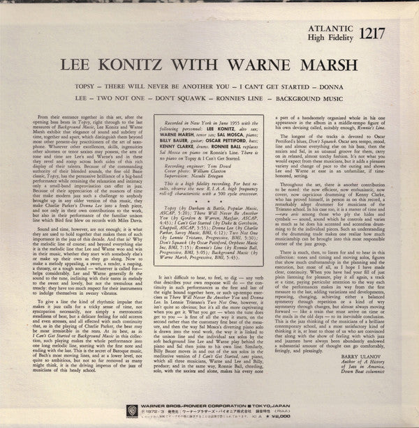 Lee Konitz - Lee Konitz With Warne Marsh (Vinyl, LP, Album, Reissue...