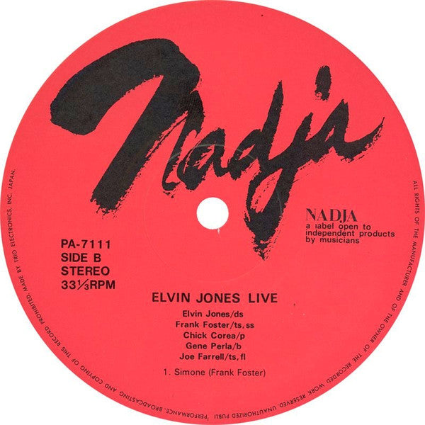 Elvin Jones - Live (Vinyl, LP, Album, Stereo) Near Mint (NM or M-) / Very Good Plus (VG+)