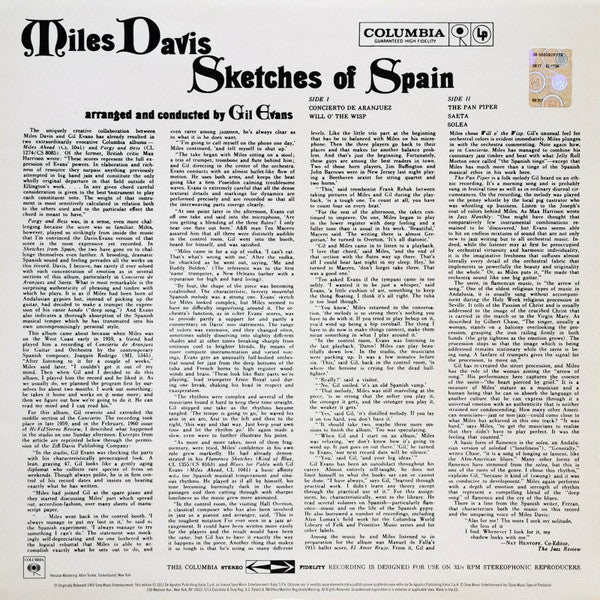 Miles Davis - Sketches Of Spain (Vinyl, LP, Album, Reissue, Stereo) Very Good (VG) / Very Good (VG)